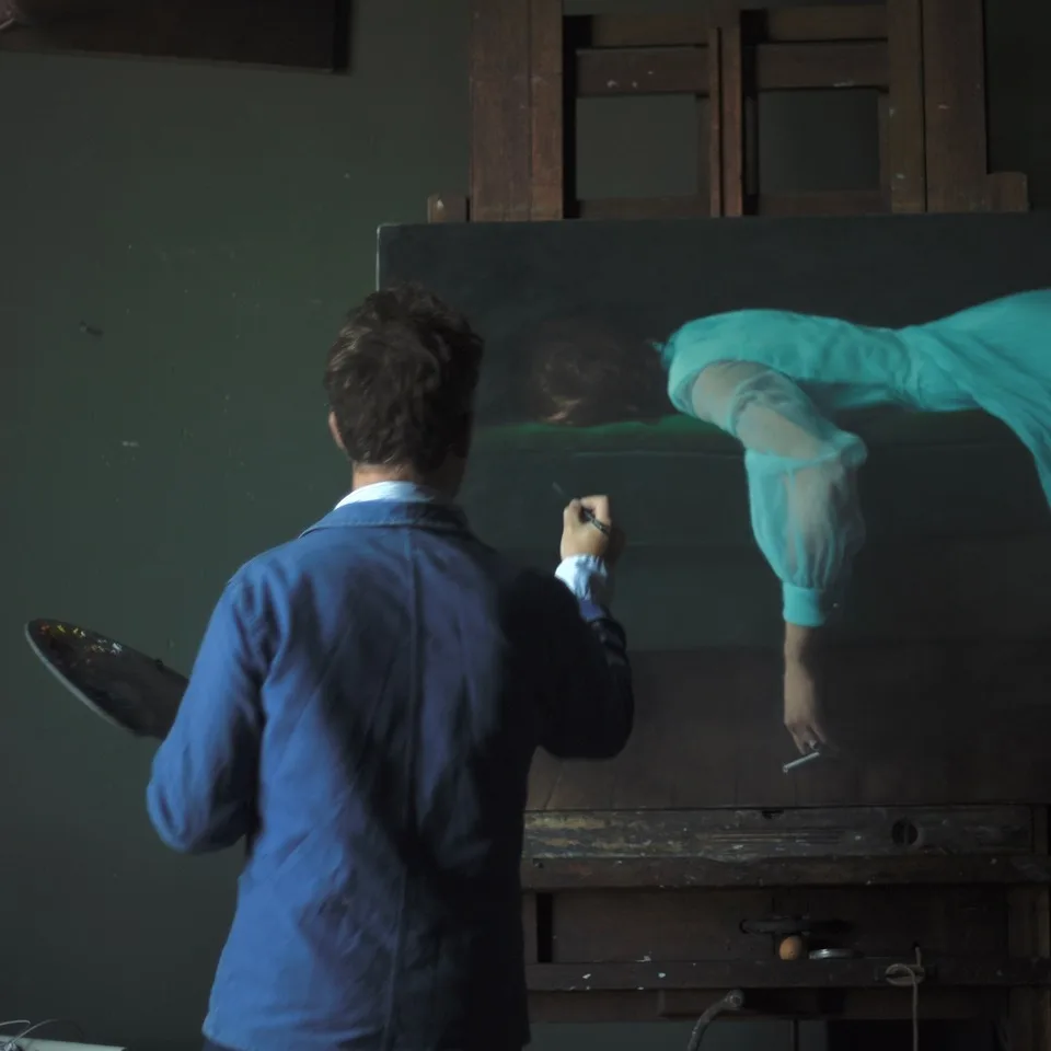 2. He paints stillness with an edge