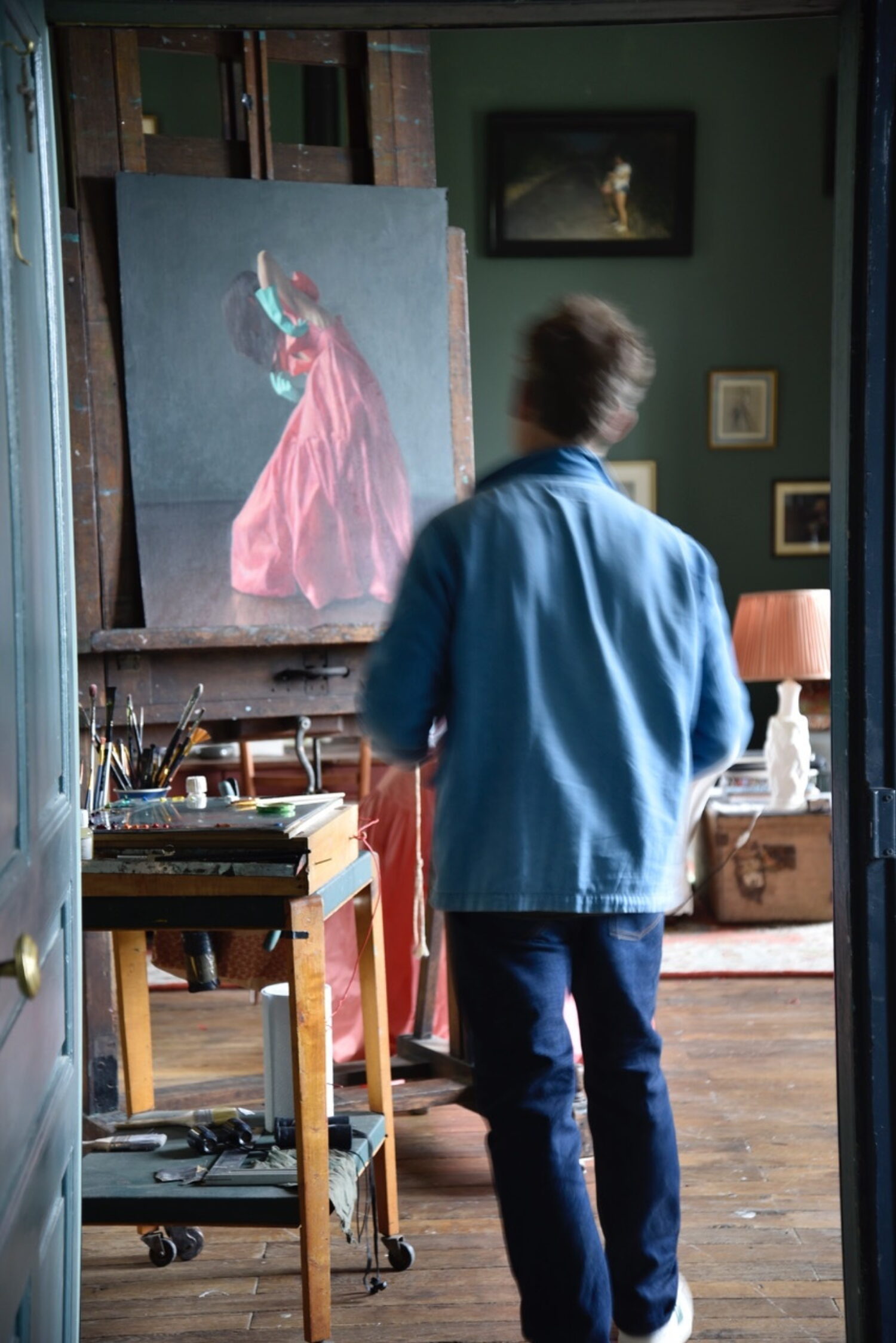 Alex Russell Flint in the studio