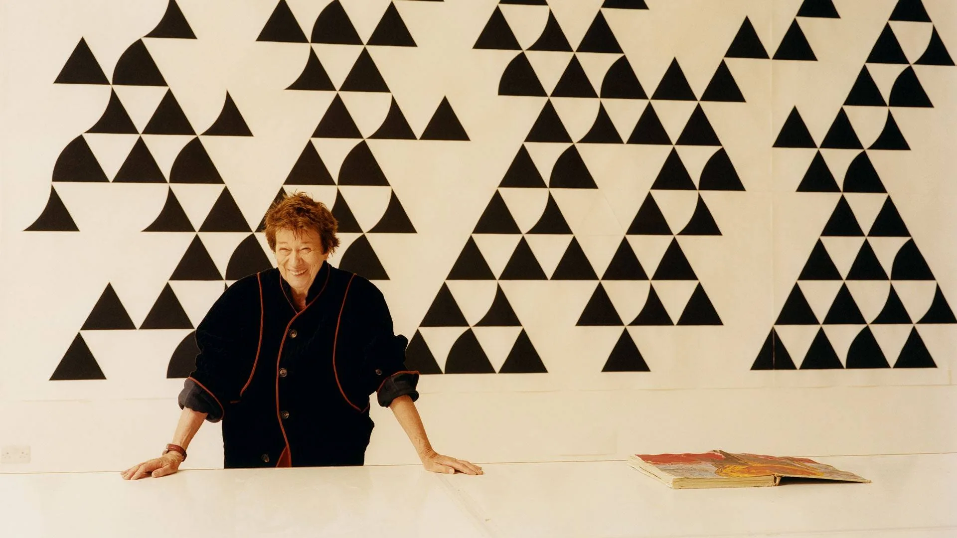 Bridget Riley in her London Studio
