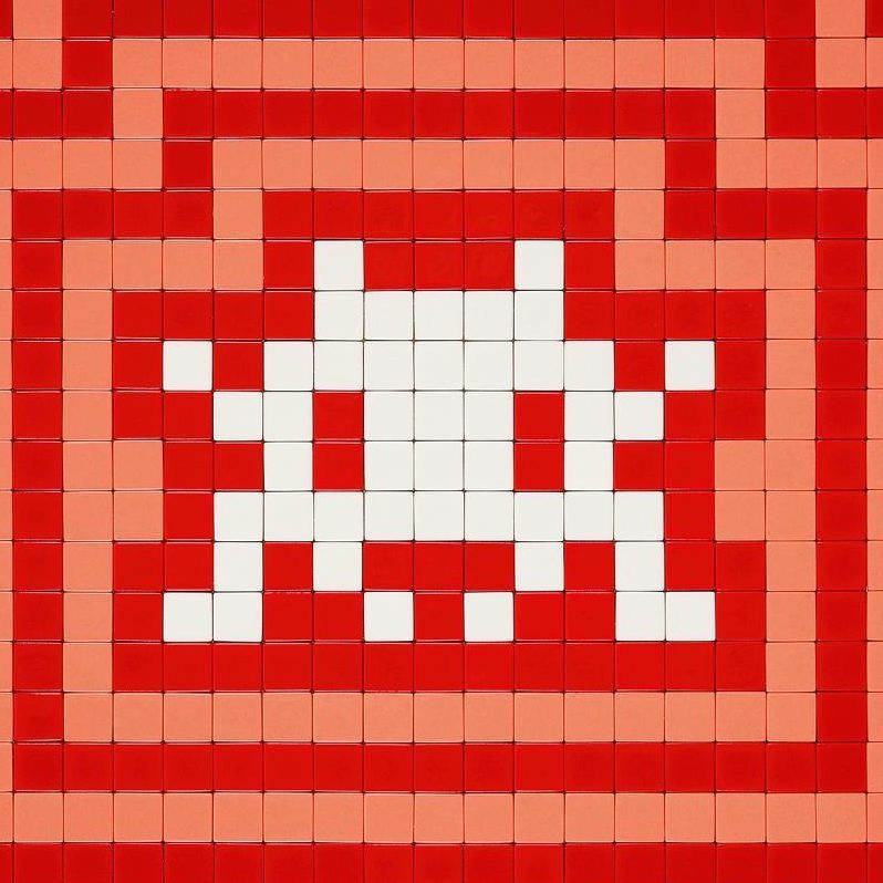Invader - Rubik Shot Red Marilyn | Hang-Up Gallery