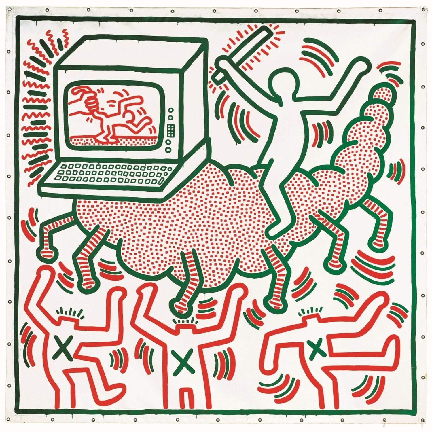 KEITH HARING アート作品 未使用 KEITH HARING アート作品 未使用 XユーザーがAIで完成させた