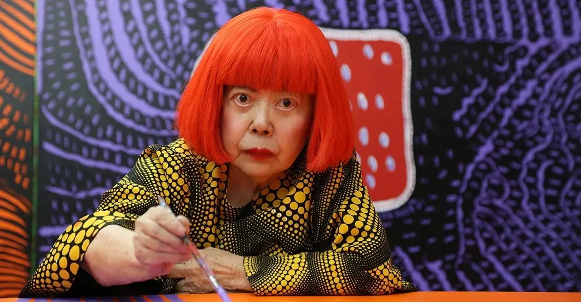 Yayoi Kusama at work