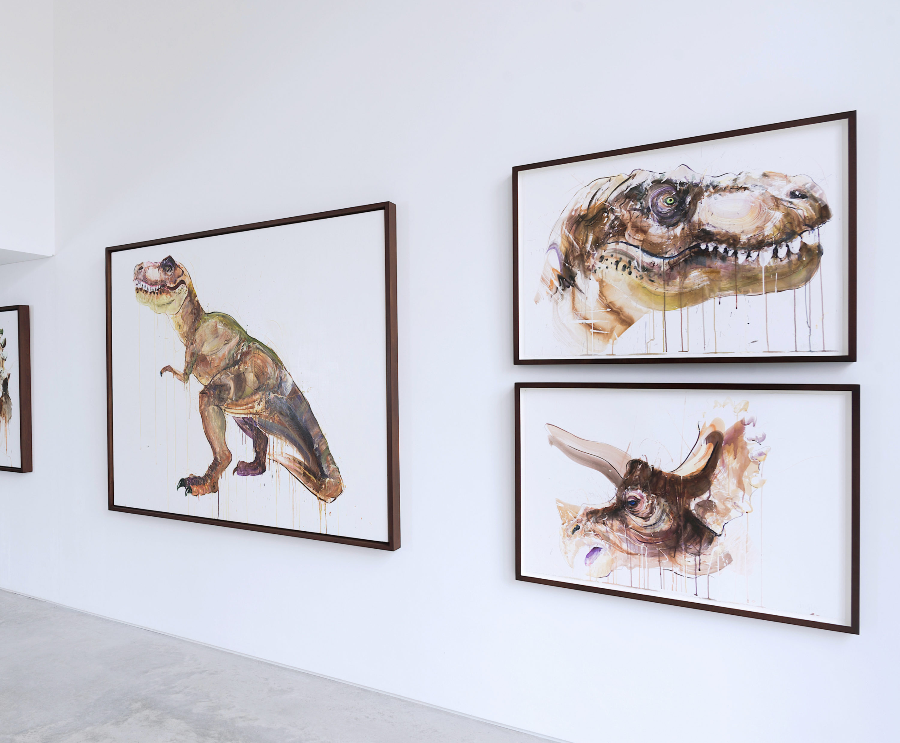 Tyrannosaurus Rex V, Tyrannosaurus Rex I and Triceratops V