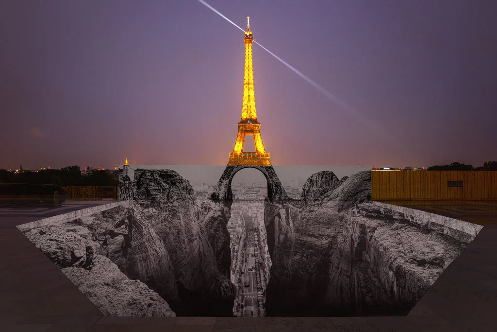 Trompe l’oeil, Les Falaises du Trocadéro, 25 mai 2021, 22h18, Paris, France, 2021
