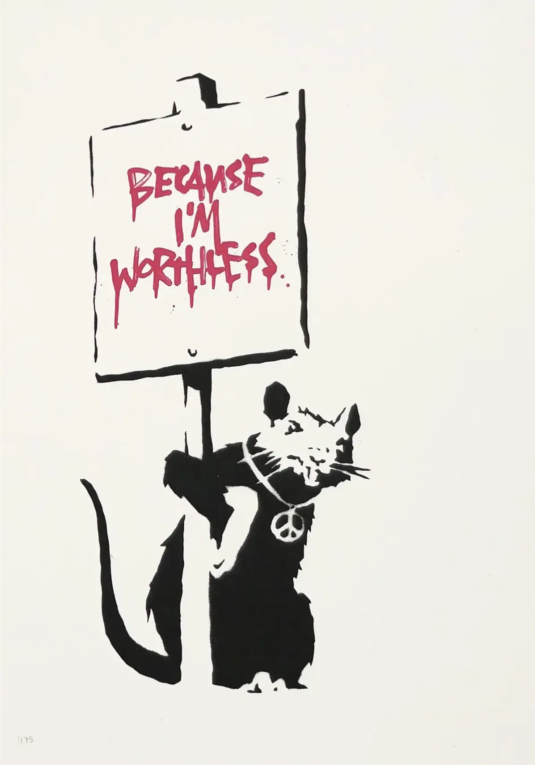 Because I'm Worthless (Red) - Unsigned