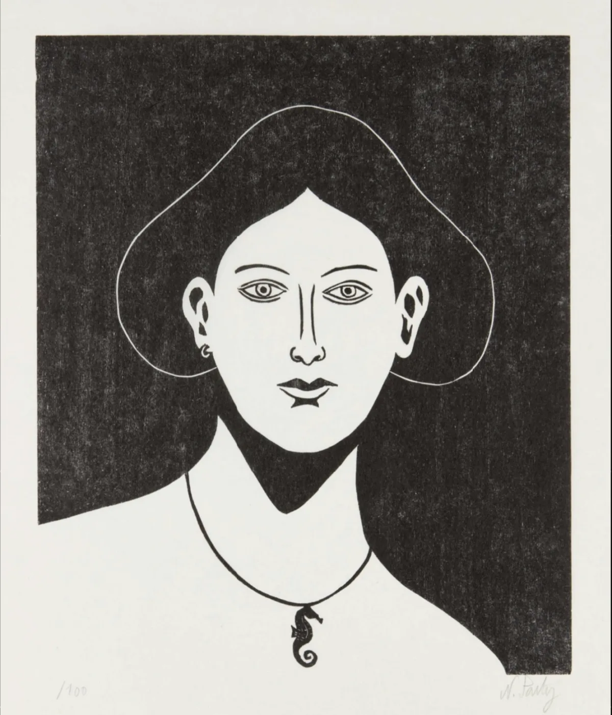 Portrait With A Seahorse Necklace