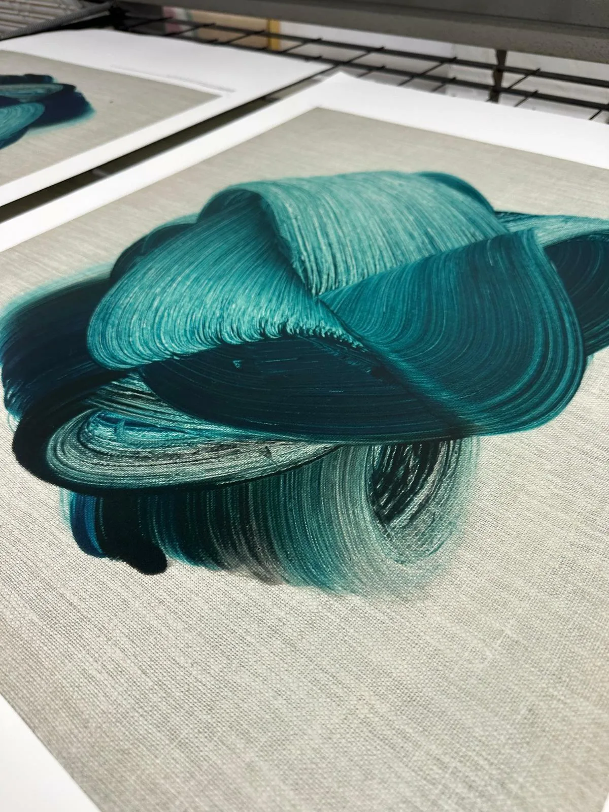 Details of the silkscreen printing process at Jealous Print Studio, London
