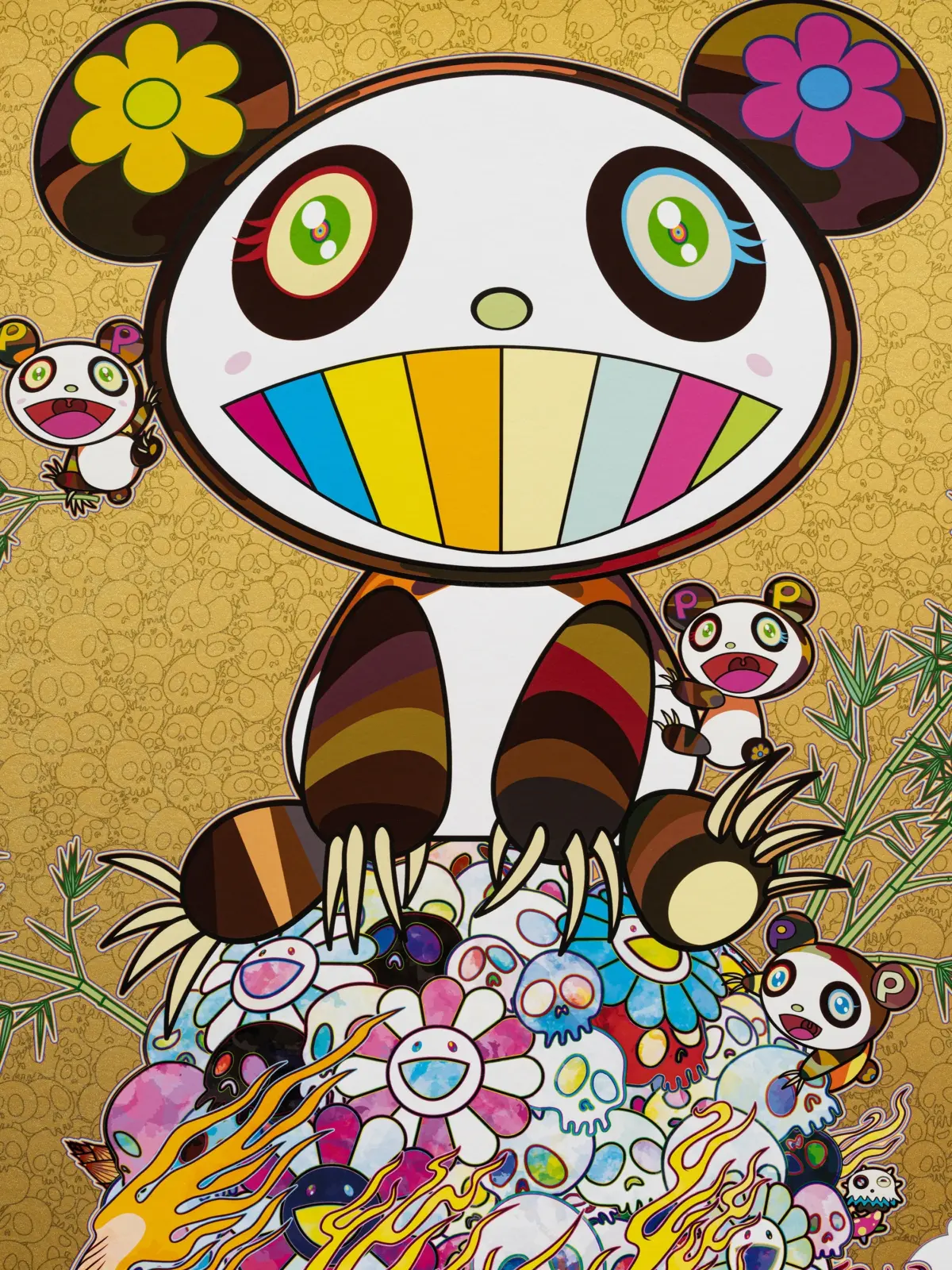 Mid-summer Pandas Golden Sky