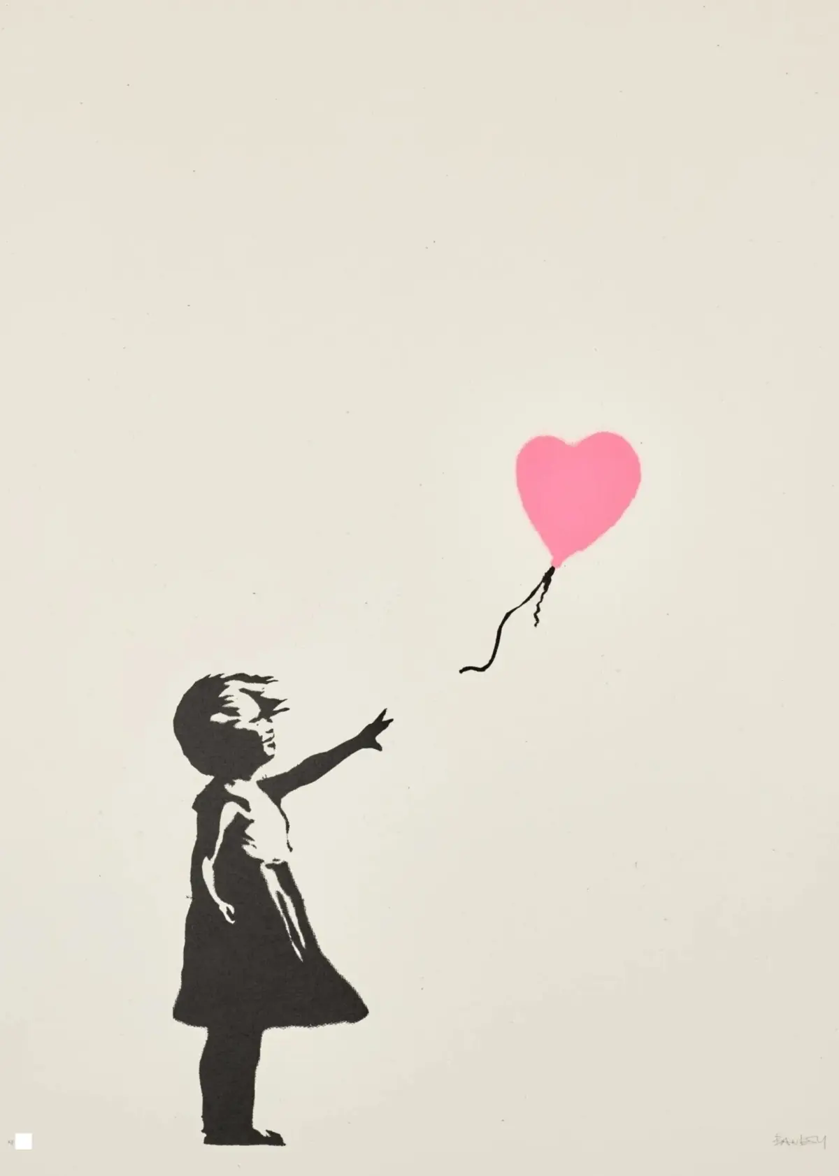 Girl With Balloon - (Dark Pink) AP - Signed