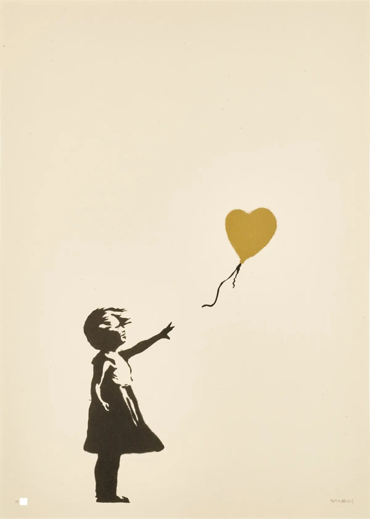 Girl with Balloon (Gold) AP - Signed