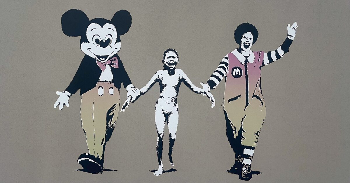 rene gagnonAISシリーズ キャンバス作品dolk banksy Napalm-AP-Signed-front-extra-