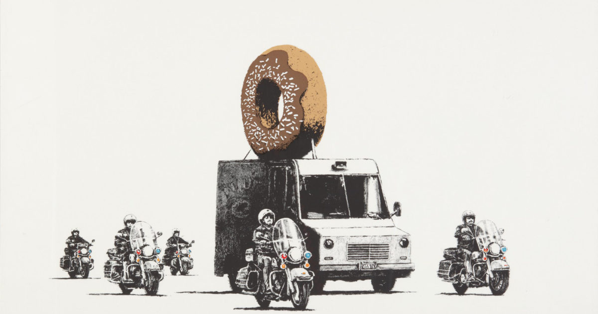 Banksy - Chocolate Donuts - Signed | Hang-Up Gallery