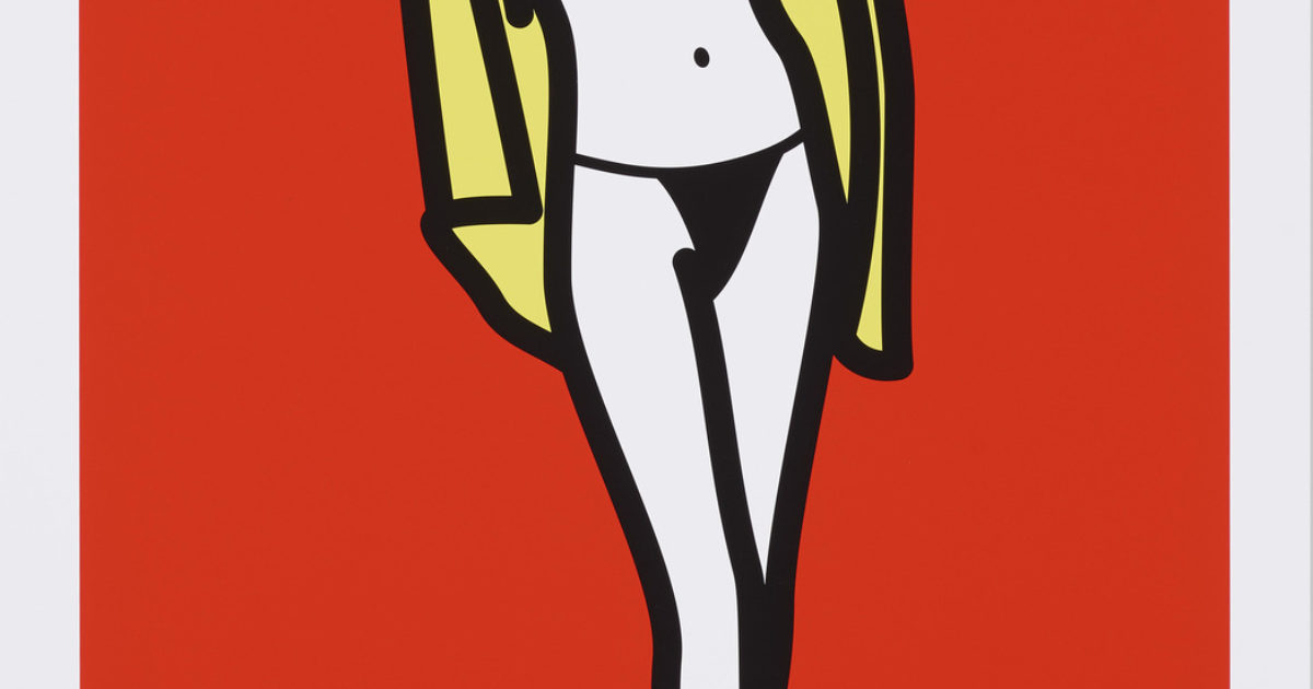 Julian Opie - Woman Taking Off Man's Shirt | Hang-Up Gallery