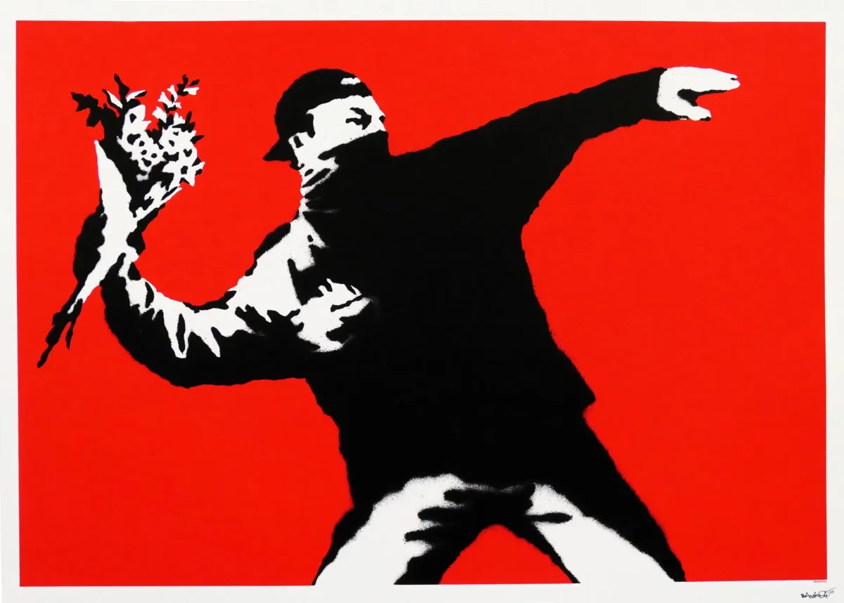 Banksy - Because I'm Worthless (Red) - Unsigned | Hang-Up Gallery
