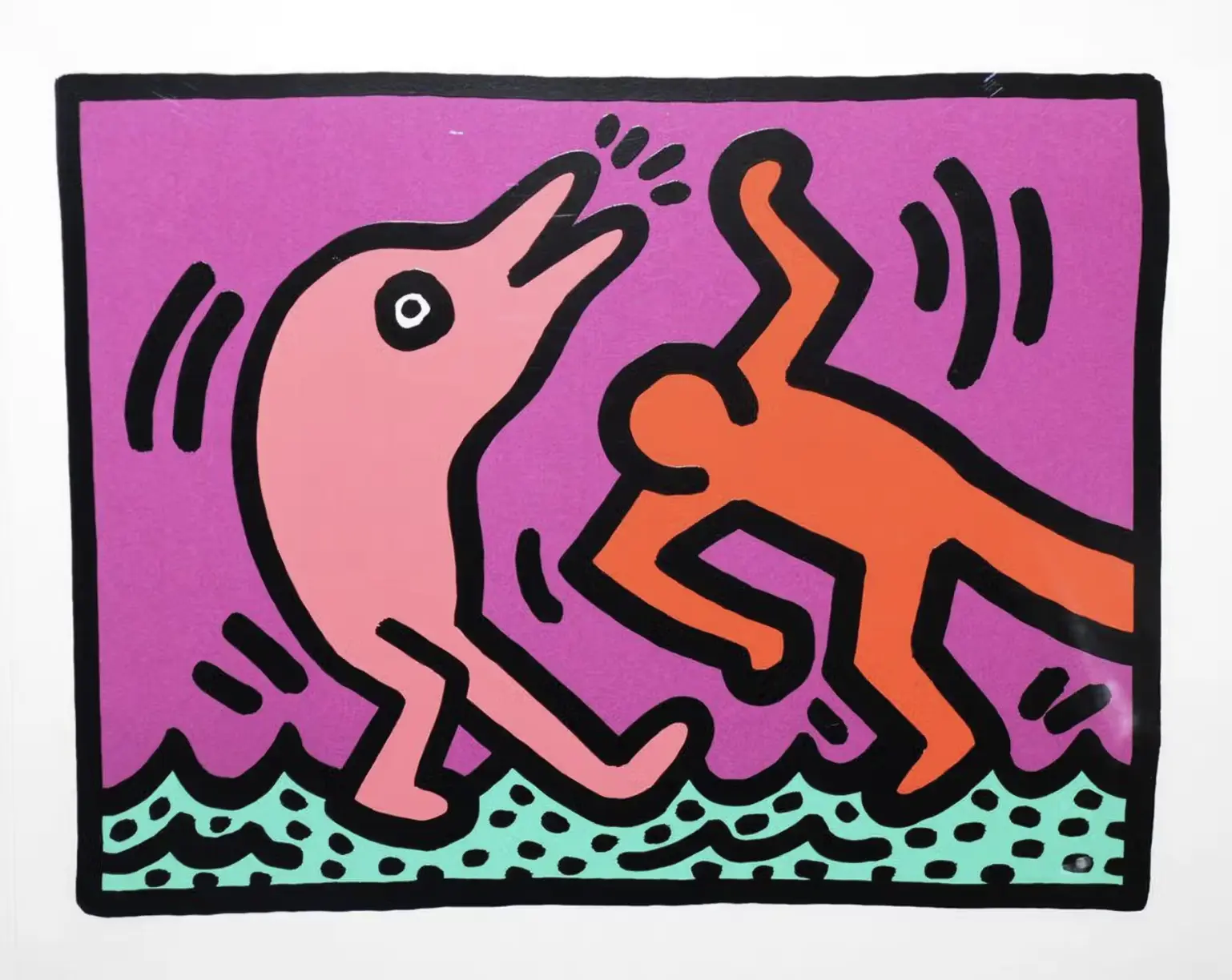 Haring, Pop Shop V (Plate IV), 1989
