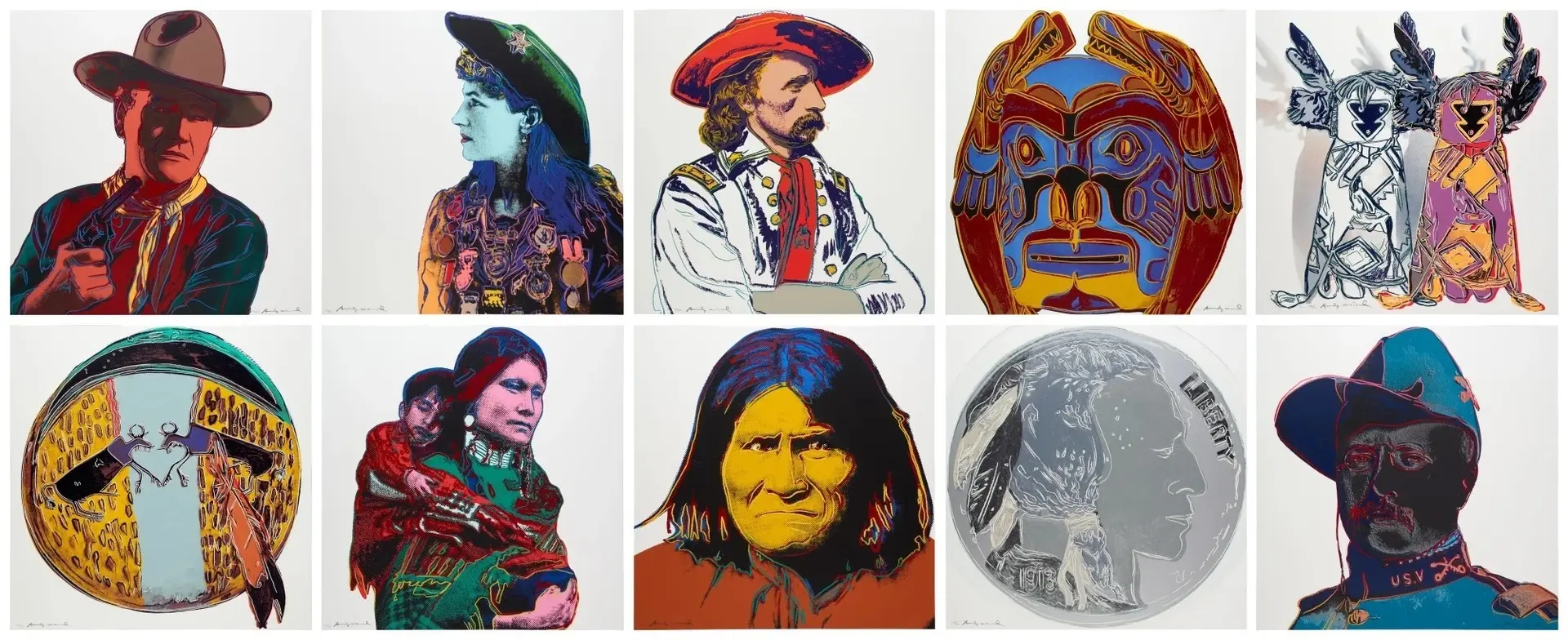 Andy Warhol, Cowboys And Indians (complete set), Sotheby's, New York, 21 April 2022, £771,853