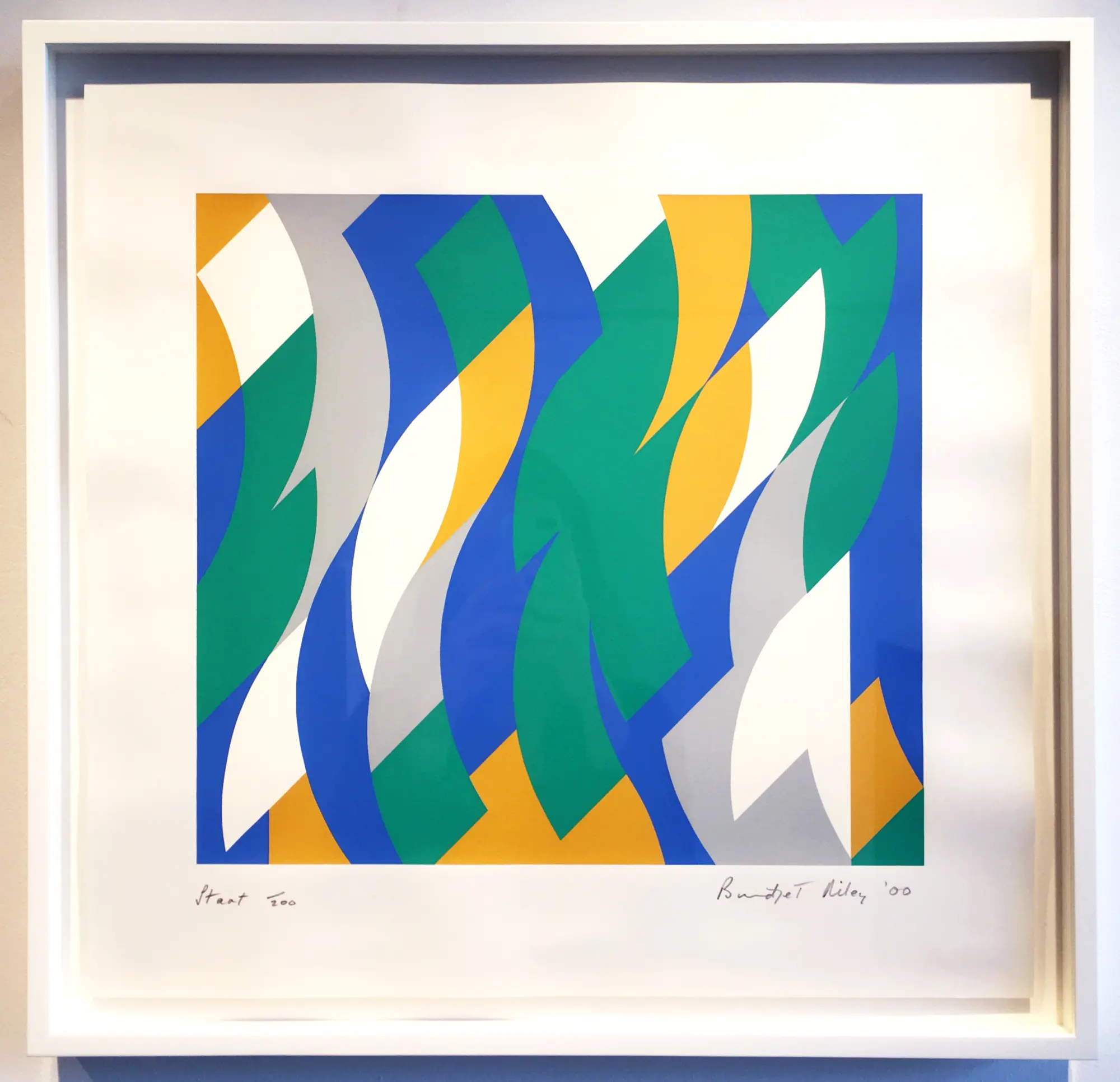 Start by Bridget Riley, screen print on paper, 2000.