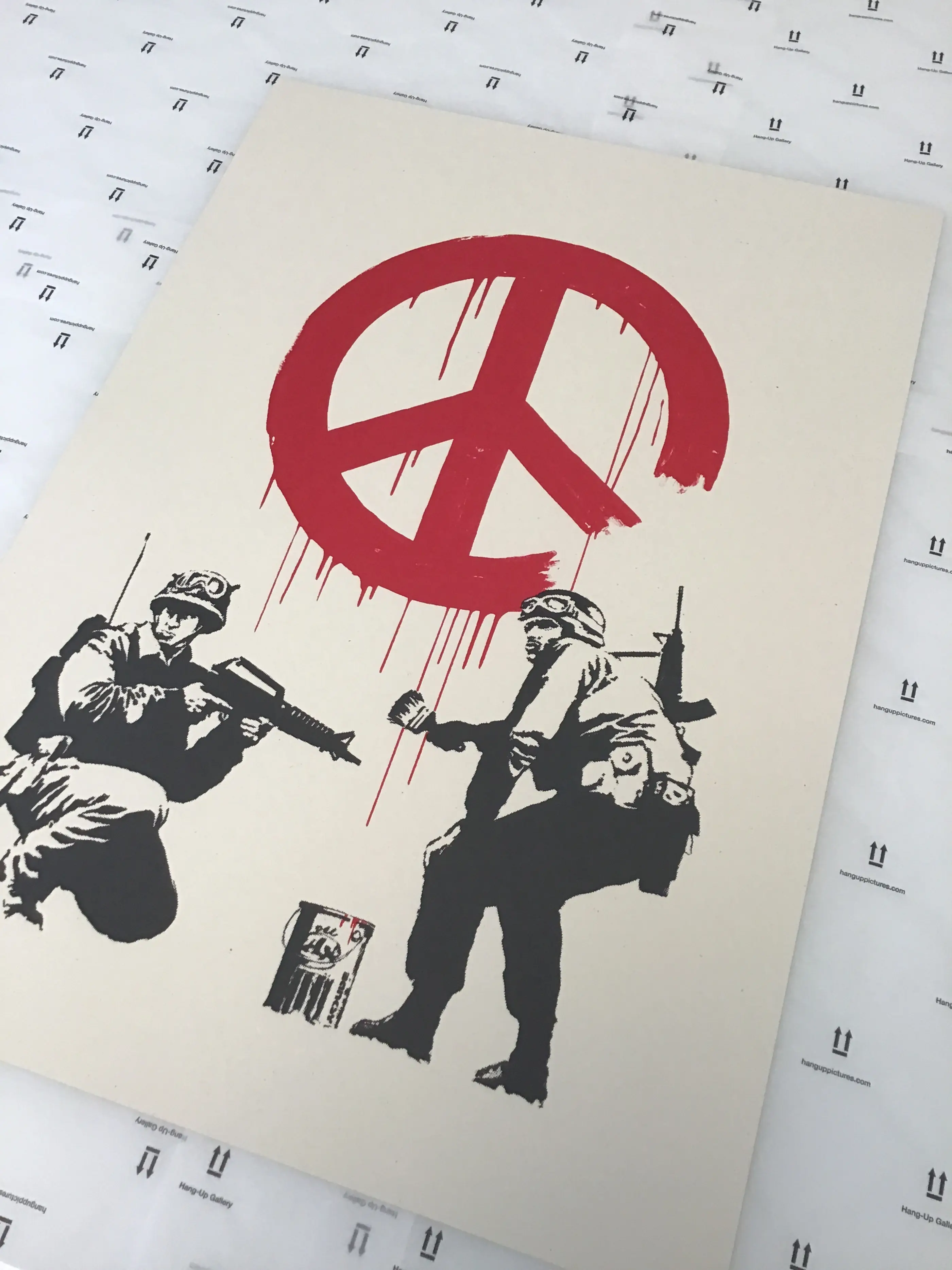 バンクシー Banksy 「CND Soldiers」 インテリア #194 Banksy - CND Soldiers - Unsigned | Hang-Up Gallery