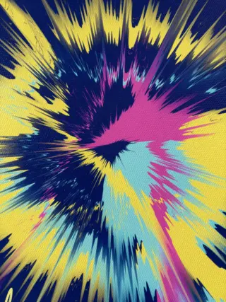 H12-4 (Small) Beautiful, Pure But Honorable, Most Insistent, Sincere and Earnest Vapor Painting image 2