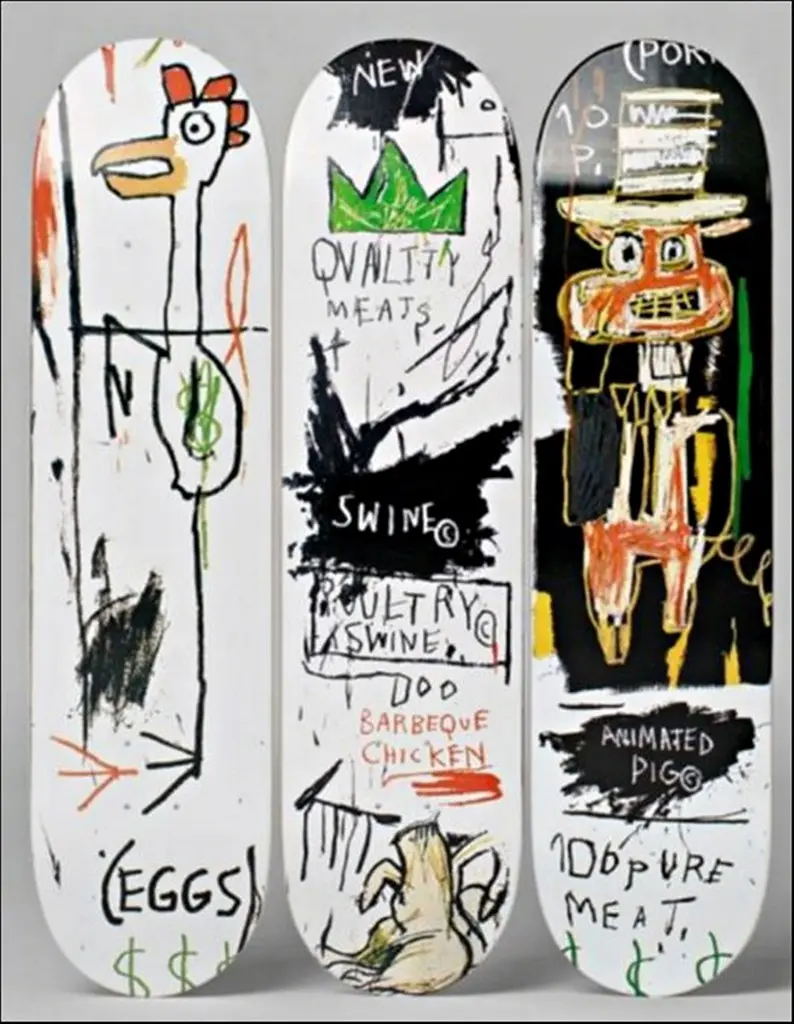 Quality Meats for the Public Triptych (Set of three skateboards)