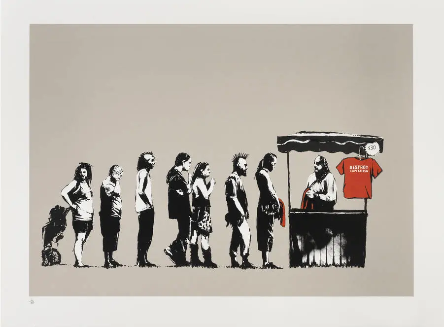 Festival (Destroy Capitalism) by Banksy, screen print on paper, 2006