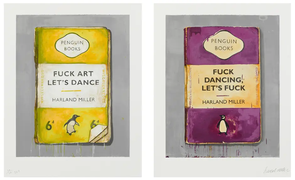 Fuck Art, Let's Dance (Diptych) by Harland Miller, 2011