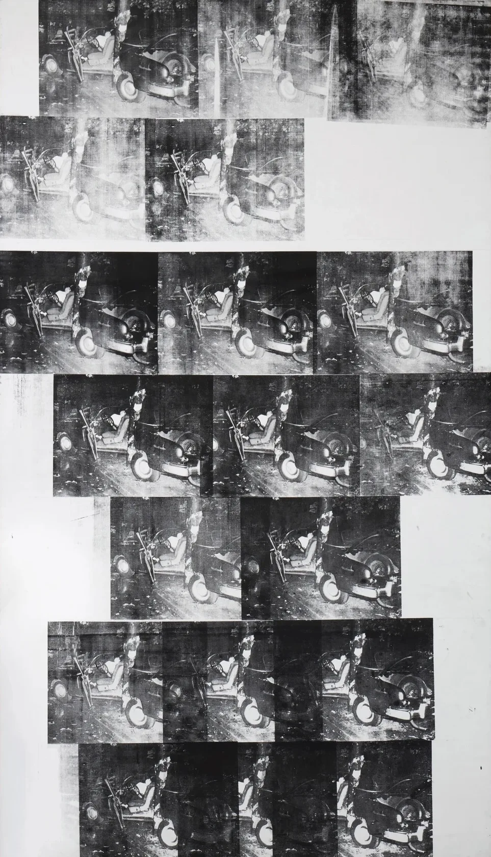 Andy Warhol, White Disaster [White Car Crash 19 Times], 1963, Sotheby's New York, 16 November 2022 - £71,797,248
