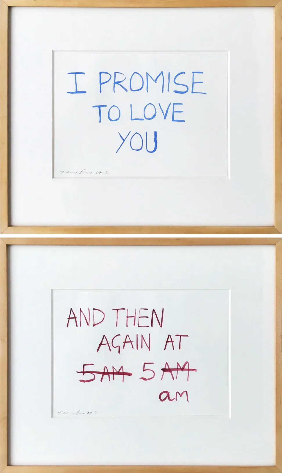 I Promise To Love You, And Then Again at 5am (Set of two)