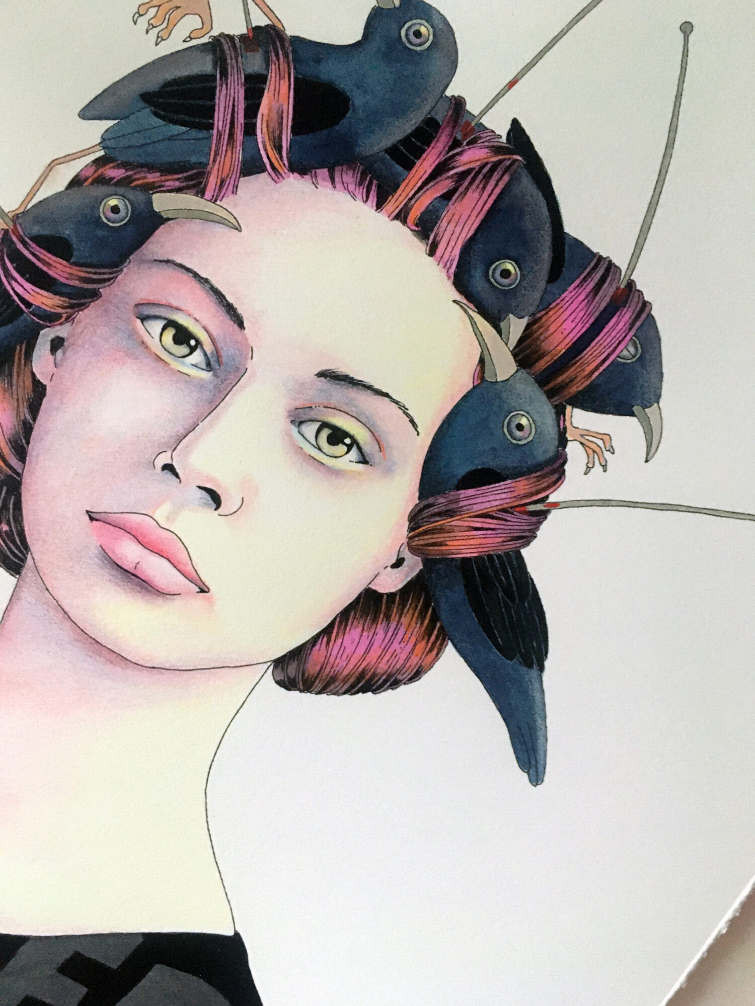 Detail of Curlers, 2022.