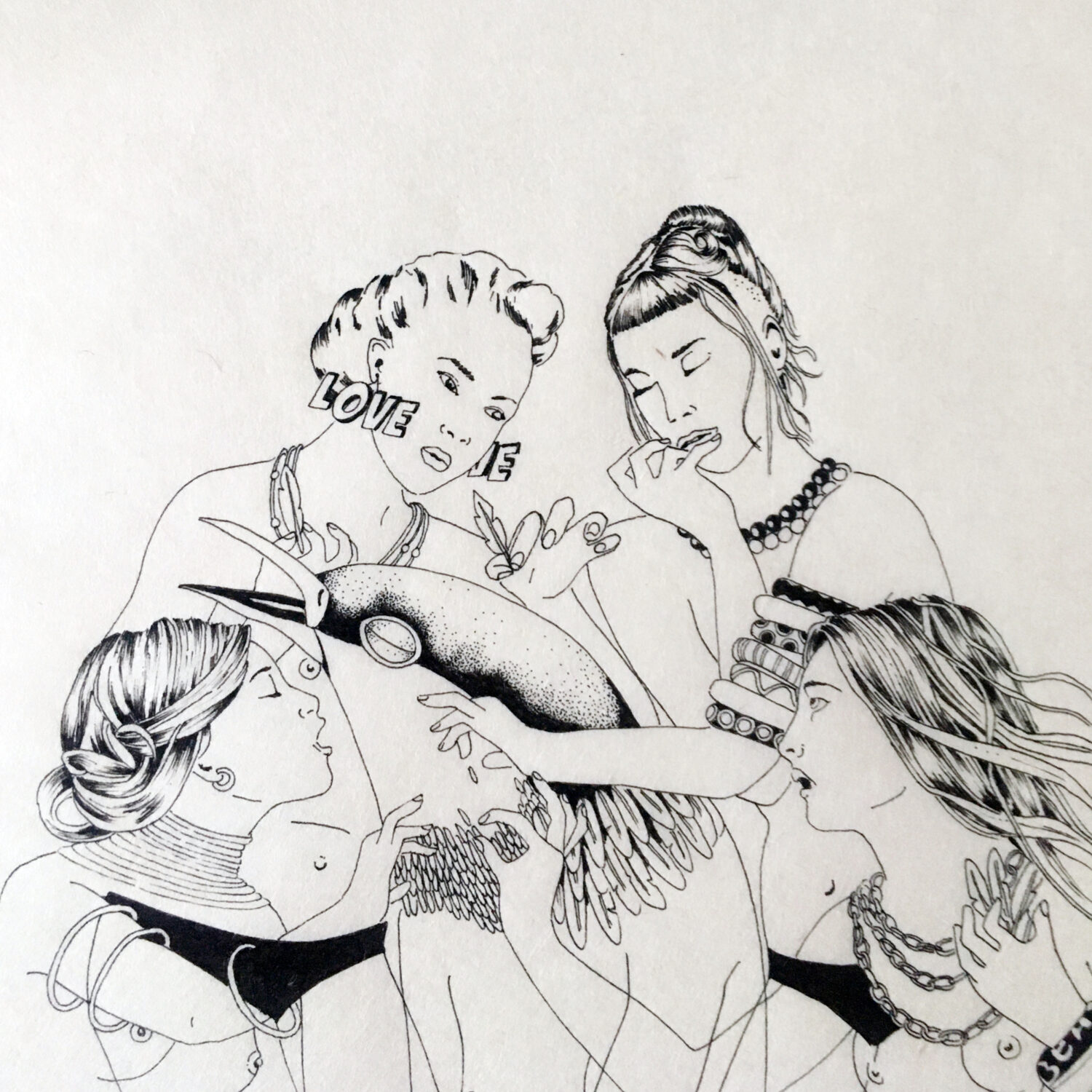 Detail of Idol (Black), 2022.