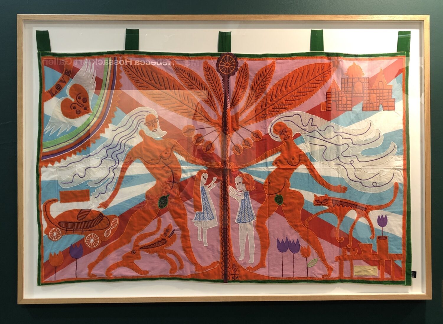 Marriage Flag | 2018 | Handmade cotton fabric and embroidery appliqué flag | Edition of 45