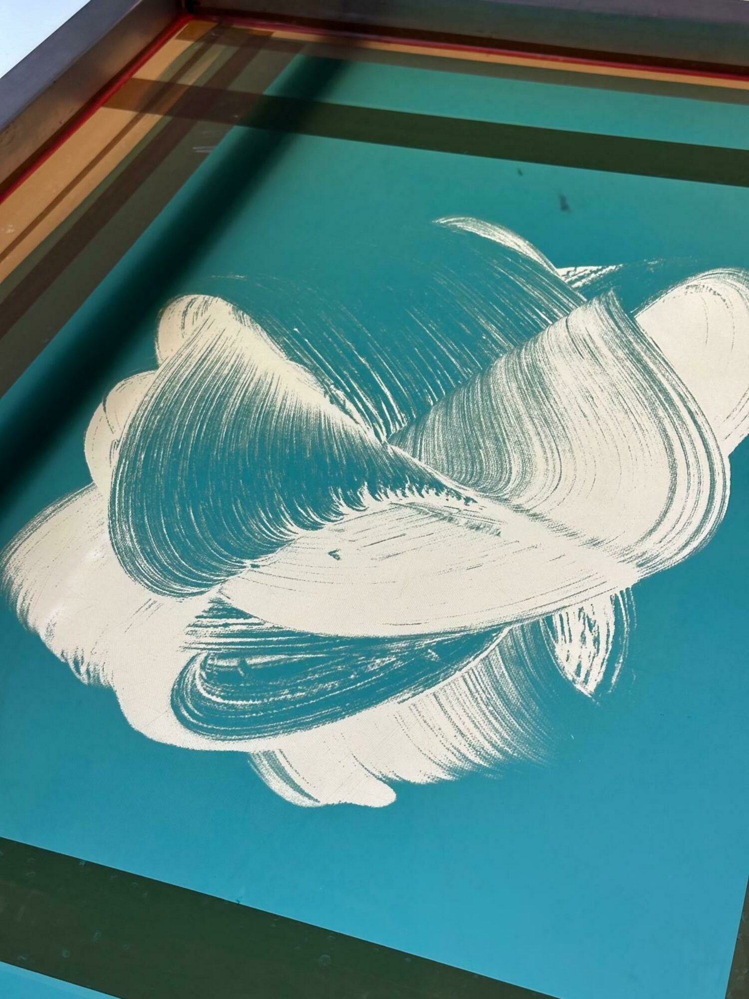 Details of the silkscreen printing process at Jealous Print Studio, London