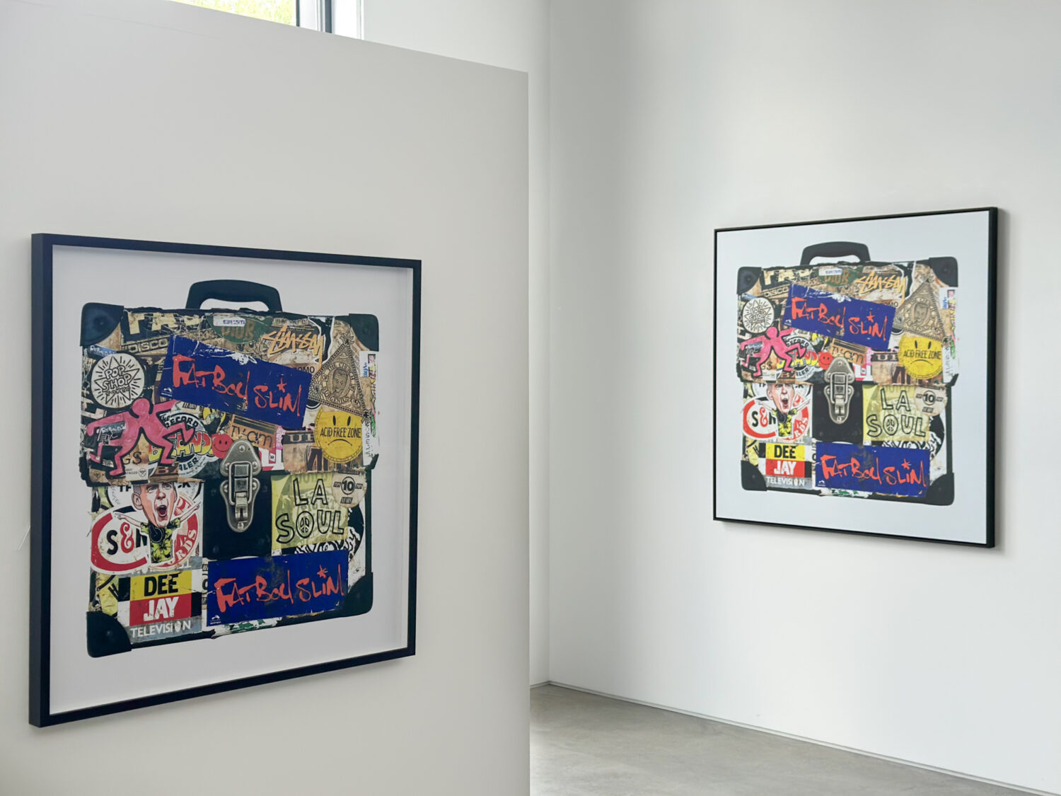 Mark Vessey, Norman's Record Box, C-type print and Motherpiece on display at Hang-Up Gallery, London.