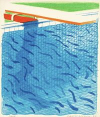 Pool Made with Paper and Blue Ink for Book