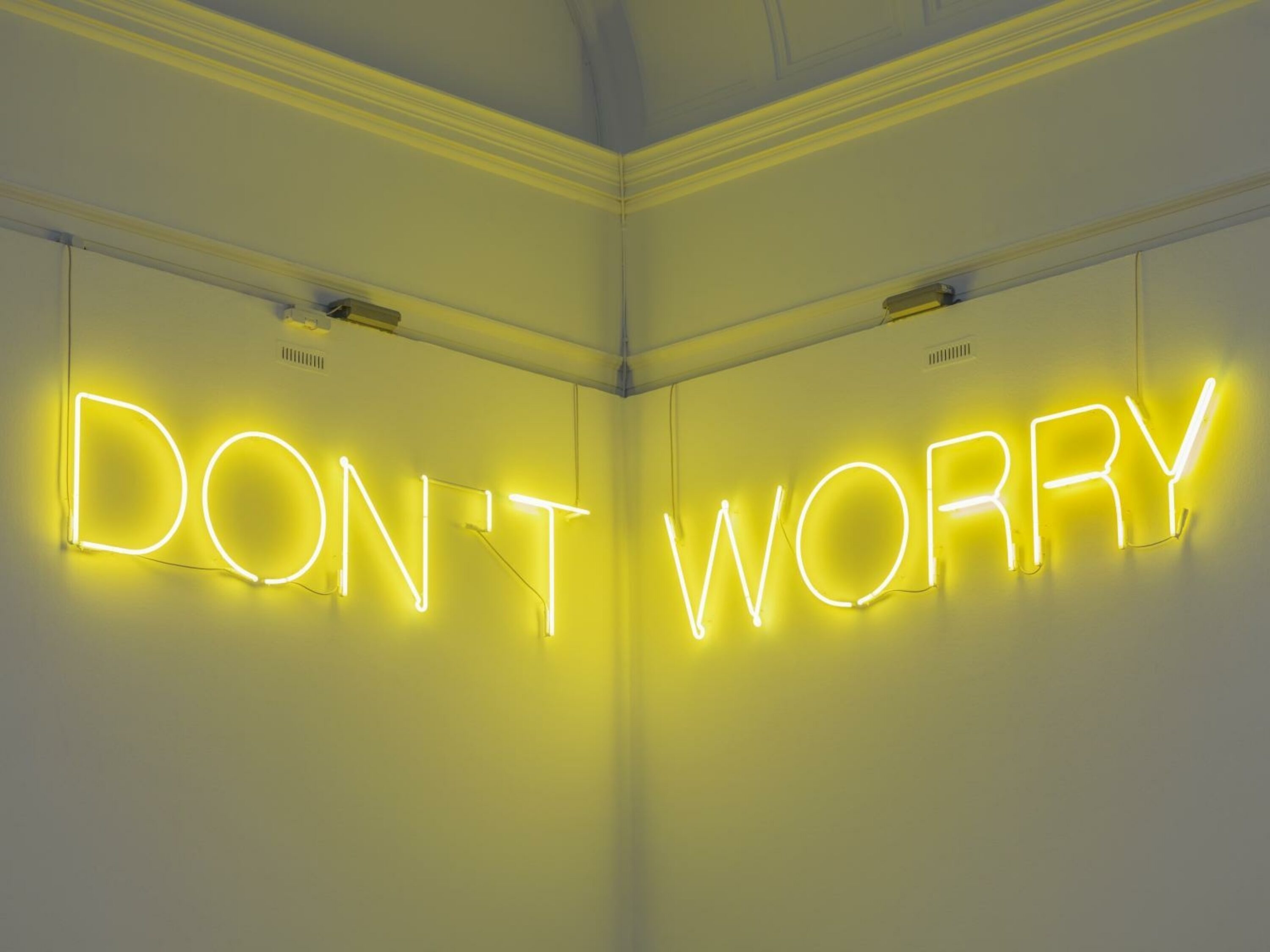 Work No. 890 DON’T WORRY by Martin Creed, 2008.