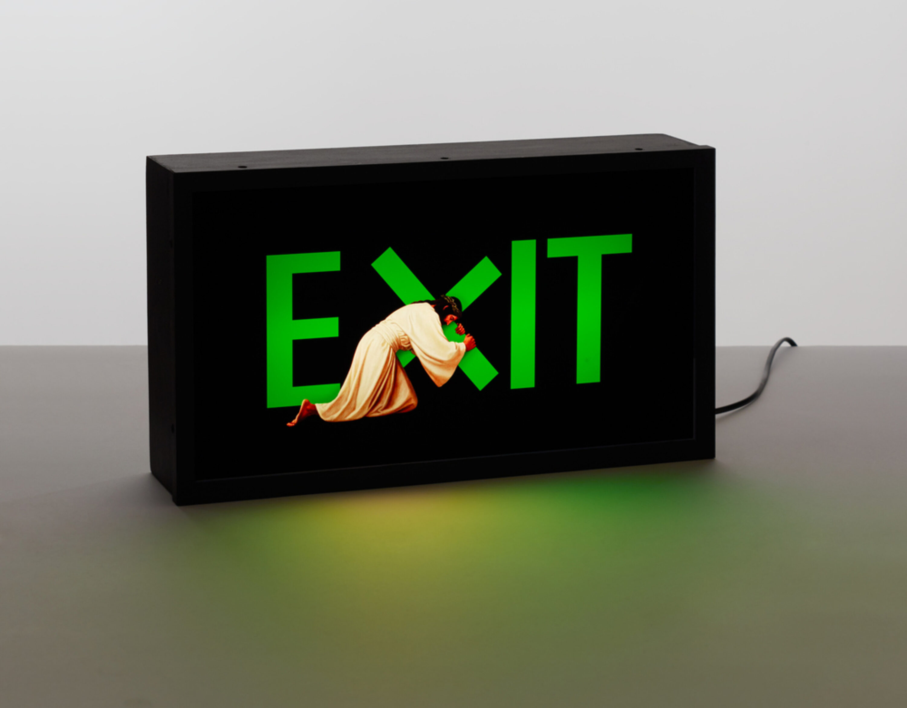 Exit Jesus by Nancy Fouts, 2014, photography in light box