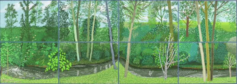 David hockney la dorette winding its way