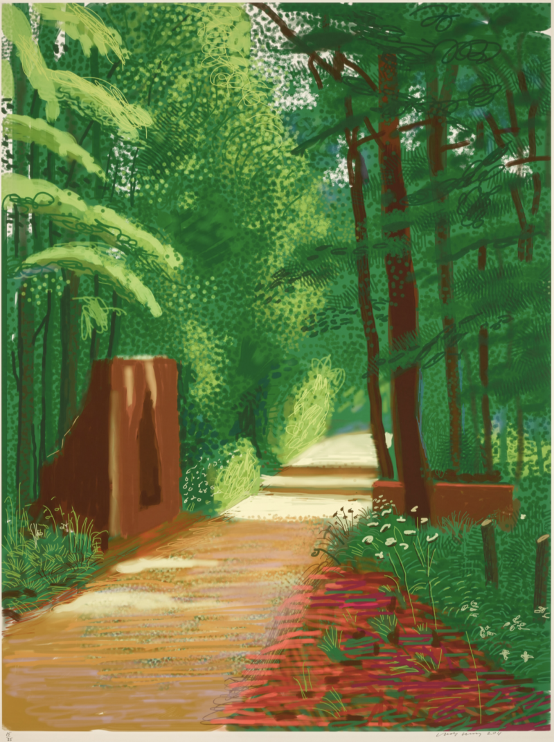 David hockney the arrival of spring in woldgate east yorkshire in 2011 2 june