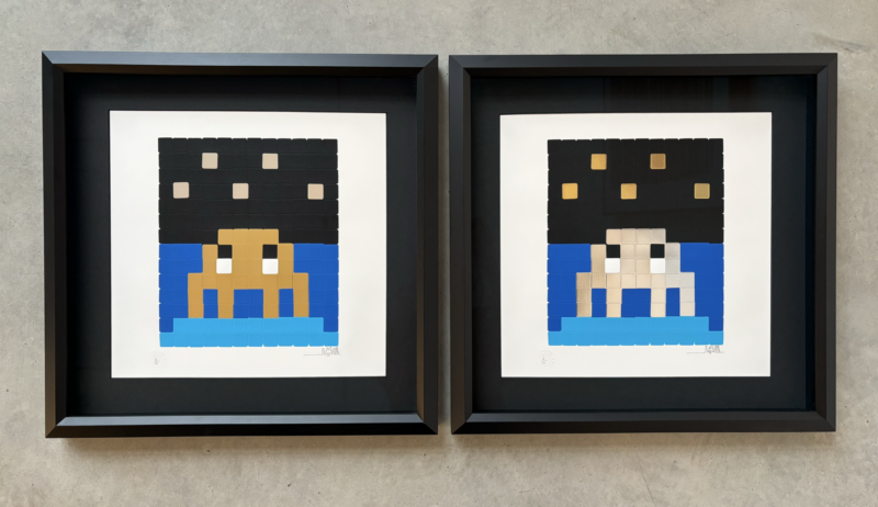 Invader space one gold silver 2