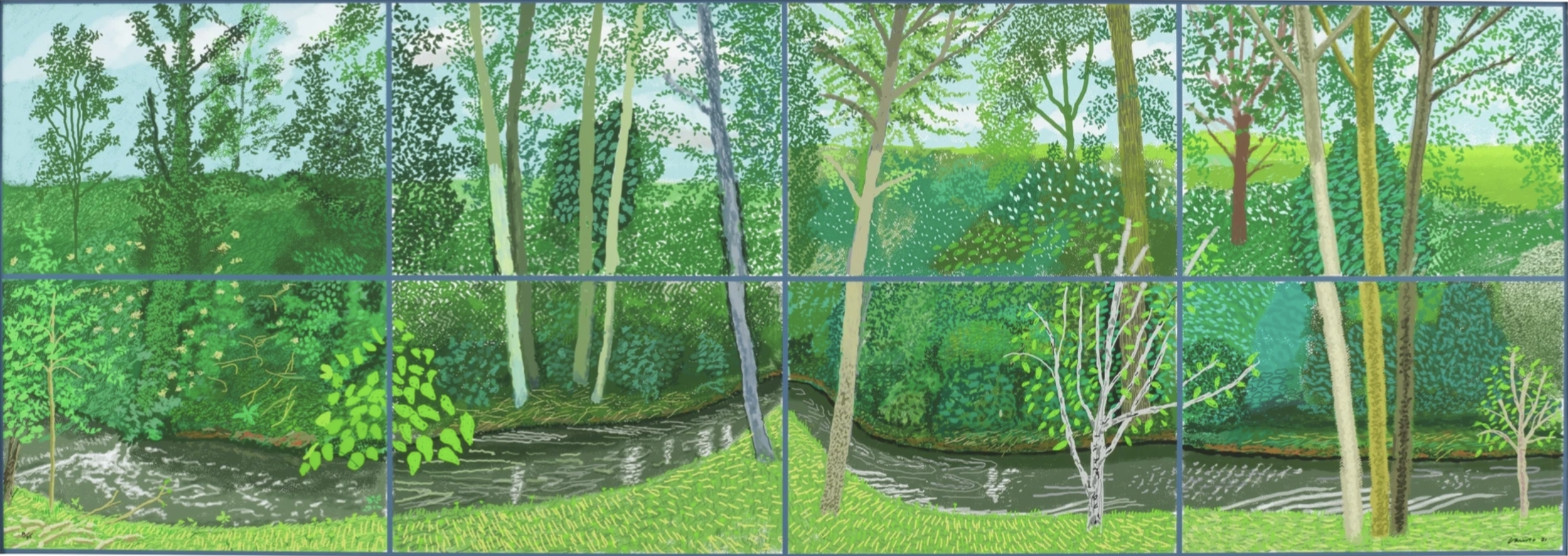 David Hockney | La Dorette Winding Its Way (2021)