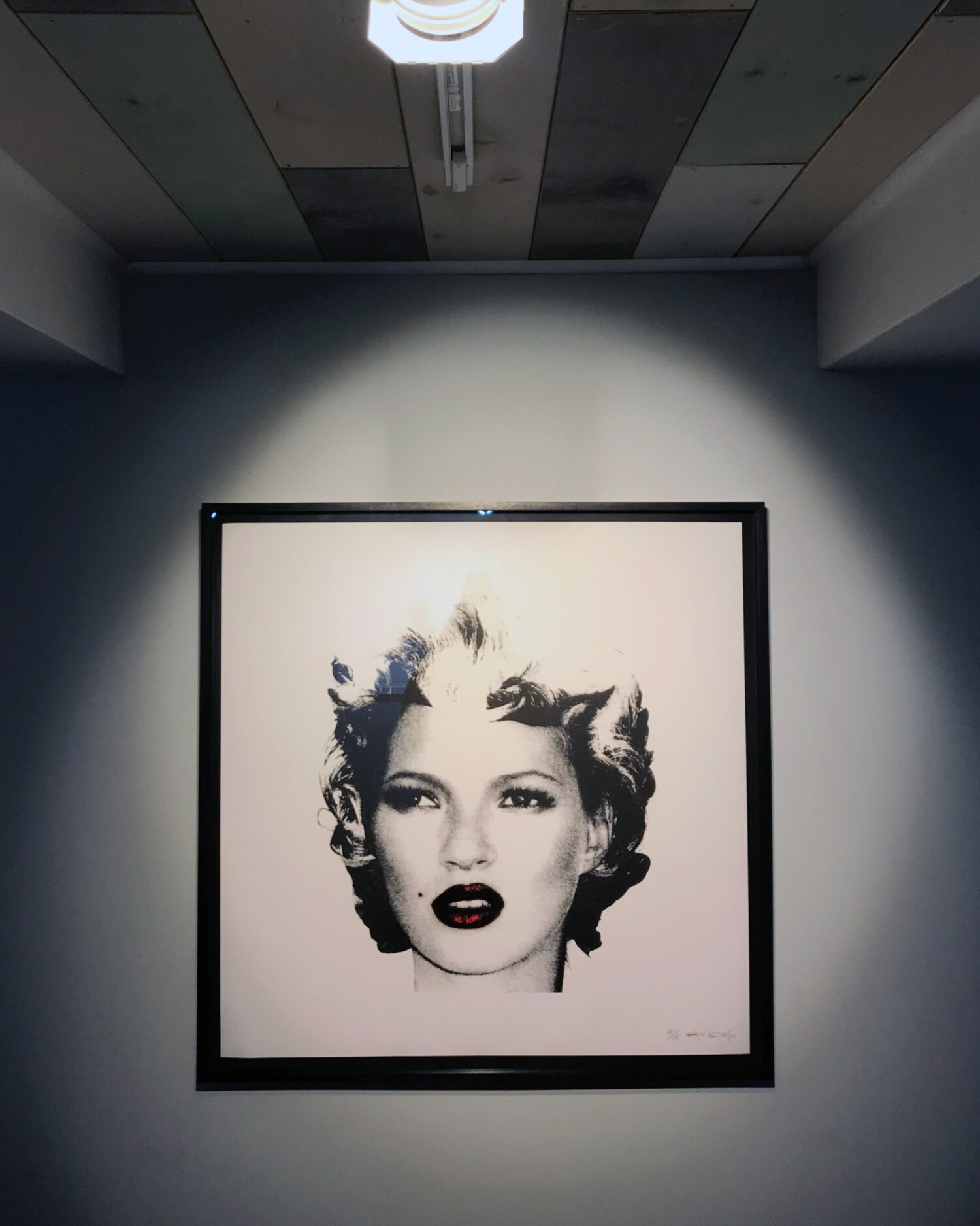 The rare 'Kate Moss (Black/White) AP' and 'Lenin on Skates' canvas.