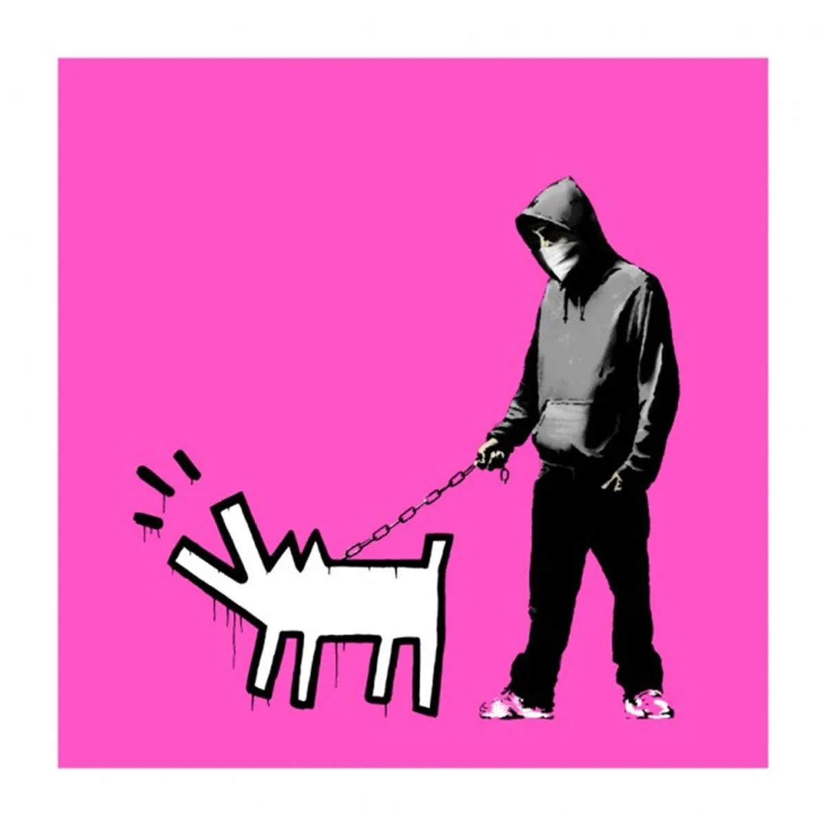 Banksy Choose Your Weapon (Bright Pink)