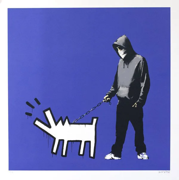 Banksy Choose Your Weapon (Dark Blue)