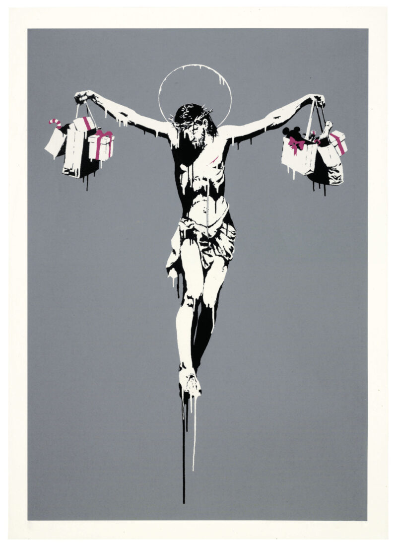 Banksy Christ With Shopping Bags