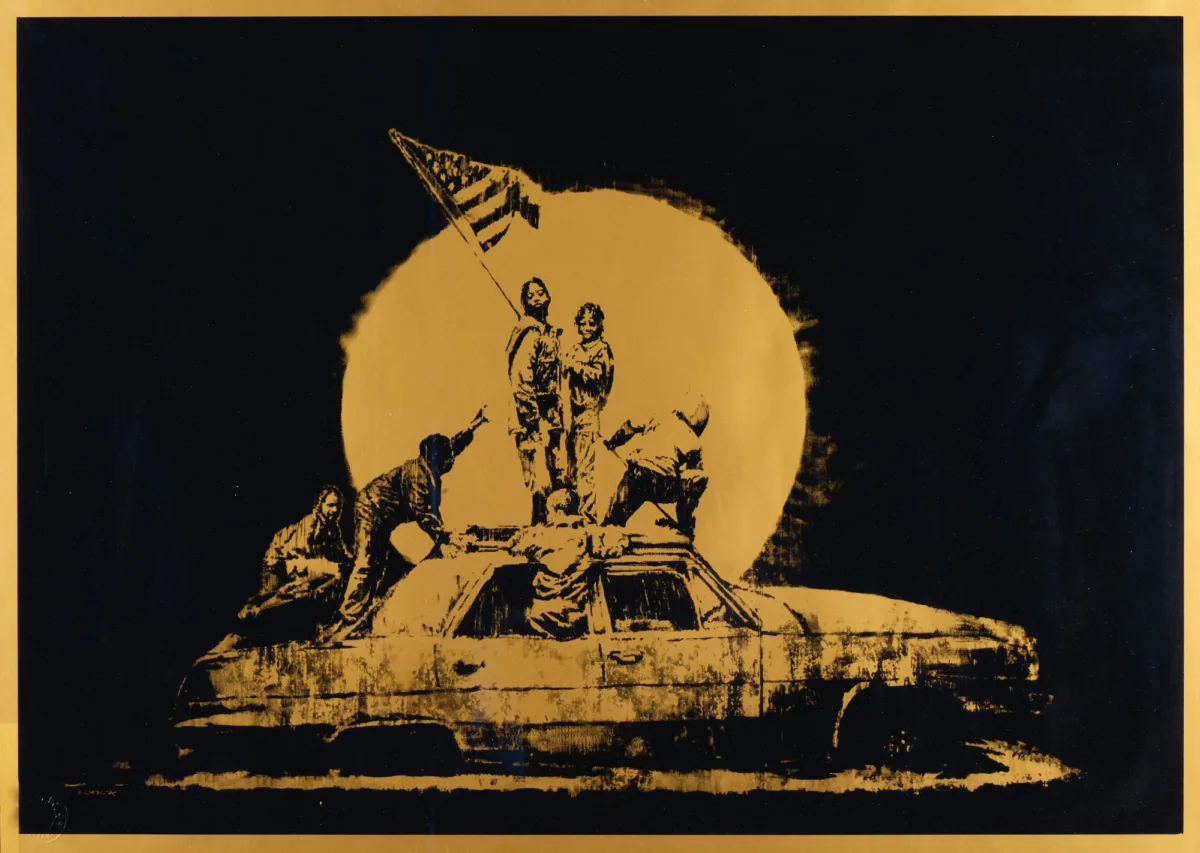 Banksy Flag (Gold)