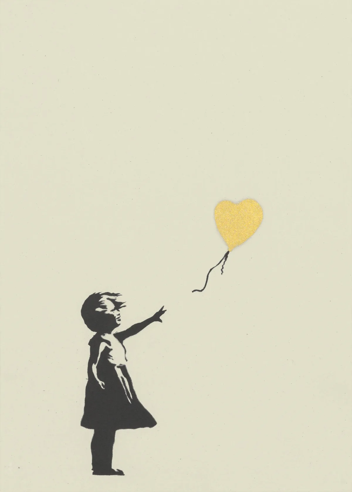 Banksy Girl With Balloon (Gold)
