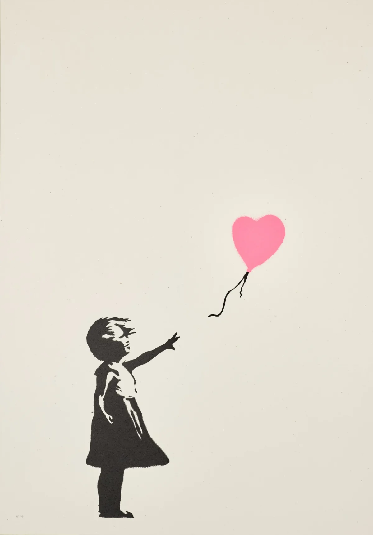 Banksy Girl with Balloon (Pink)