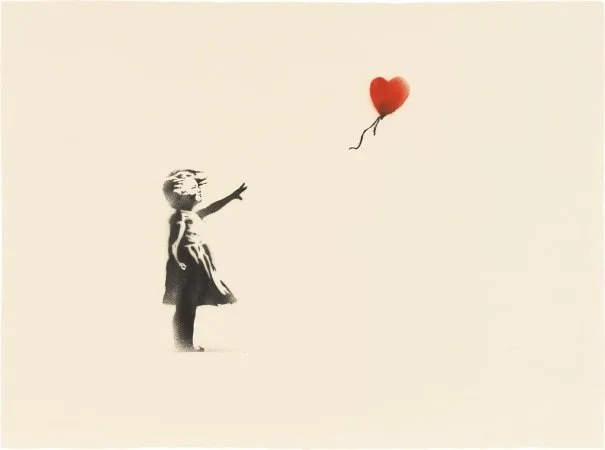 Girl with Balloon & Morons Sepia