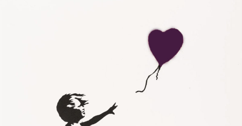 BANKSY Girl with Balloon PURPLE WCP特別COA BANKSY Girl with Balloon PURPLE WCP特別COA BANKSY Girl with