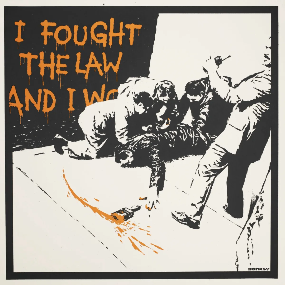 Banksy I Fought The Law (Orange)